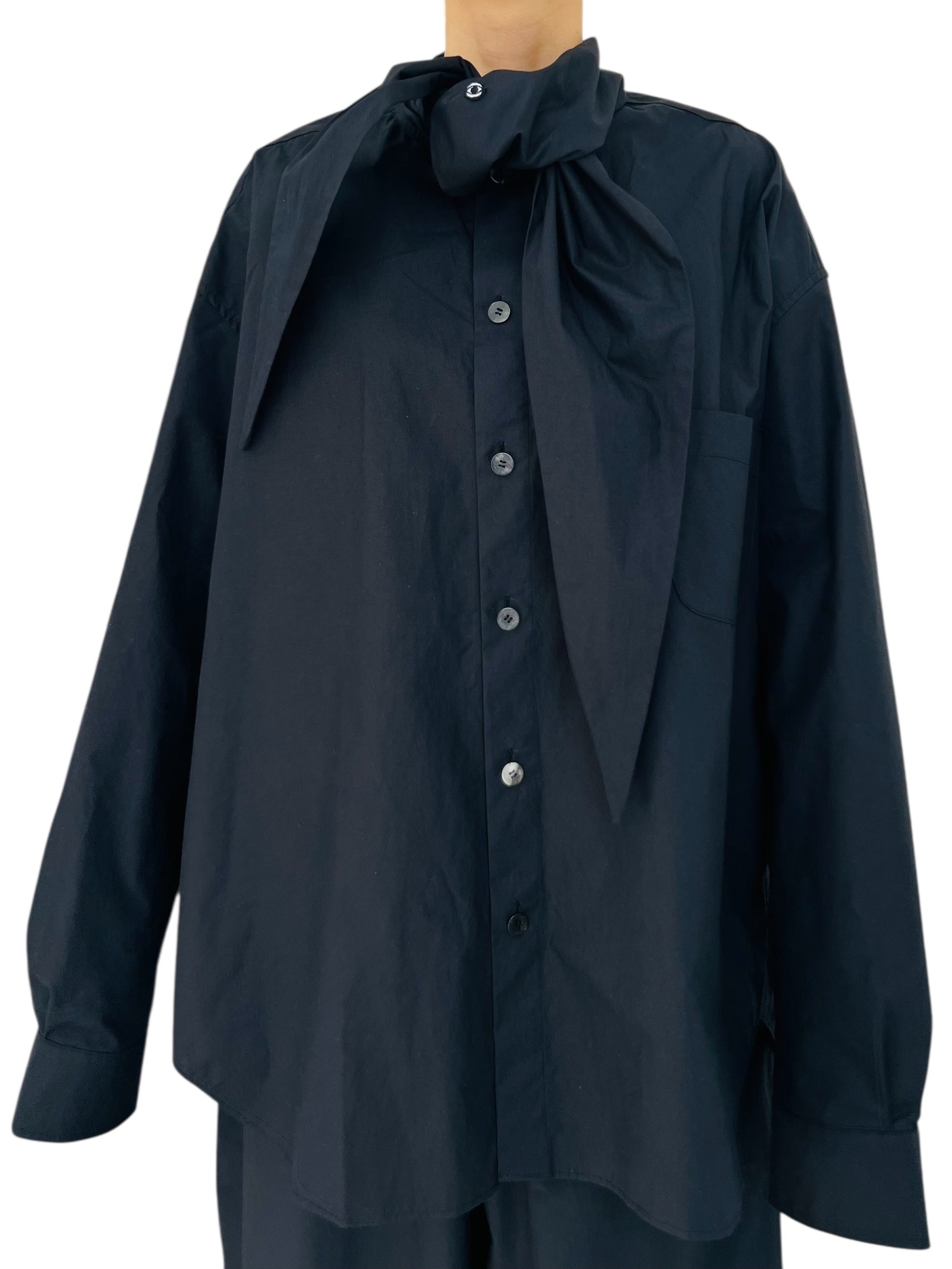 LUCY TIE SHIRT BLACK – LOOLA KOOLA