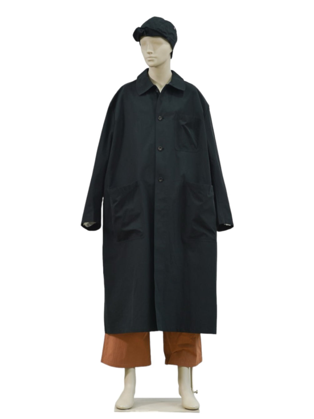 GARDENING LONG WORKING COAT CHACOL BLACK