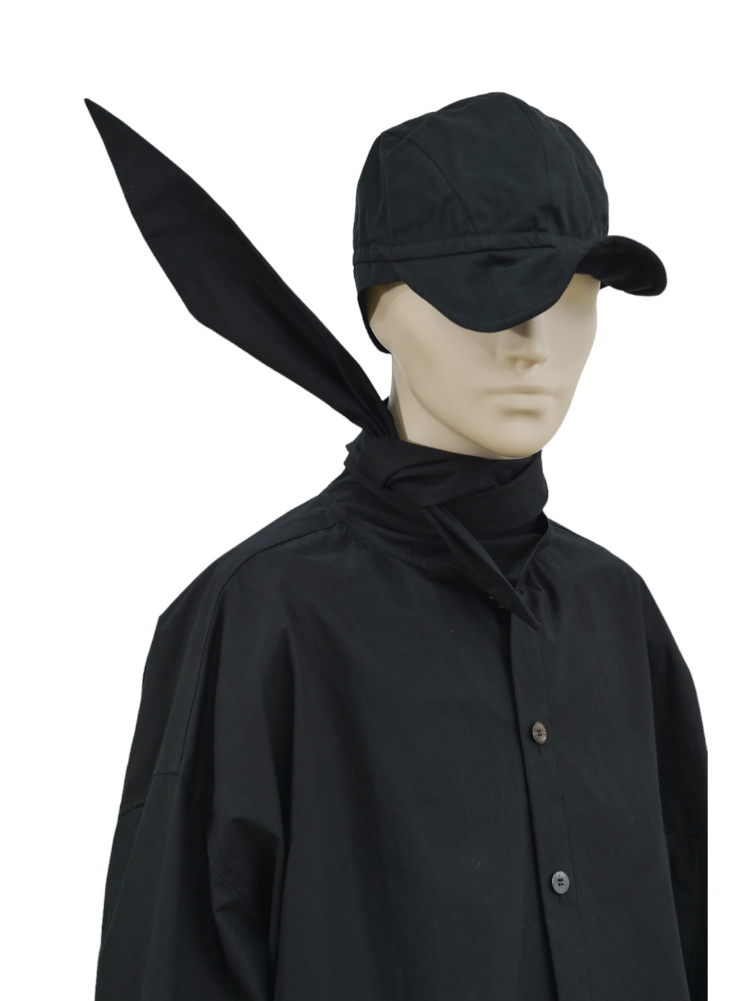 LUCY TIE SHIRT BLACK