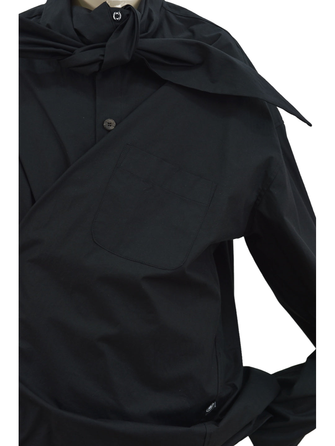LUCY TIE SHIRT BLACK
