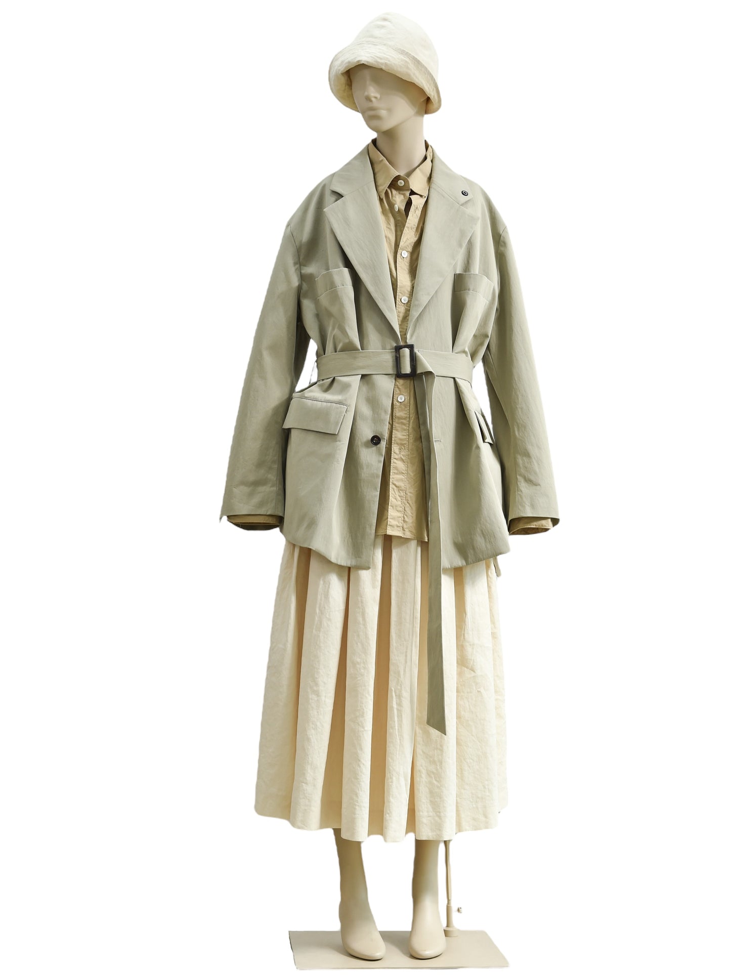 MENTOR BELTED JACKET KHAKI