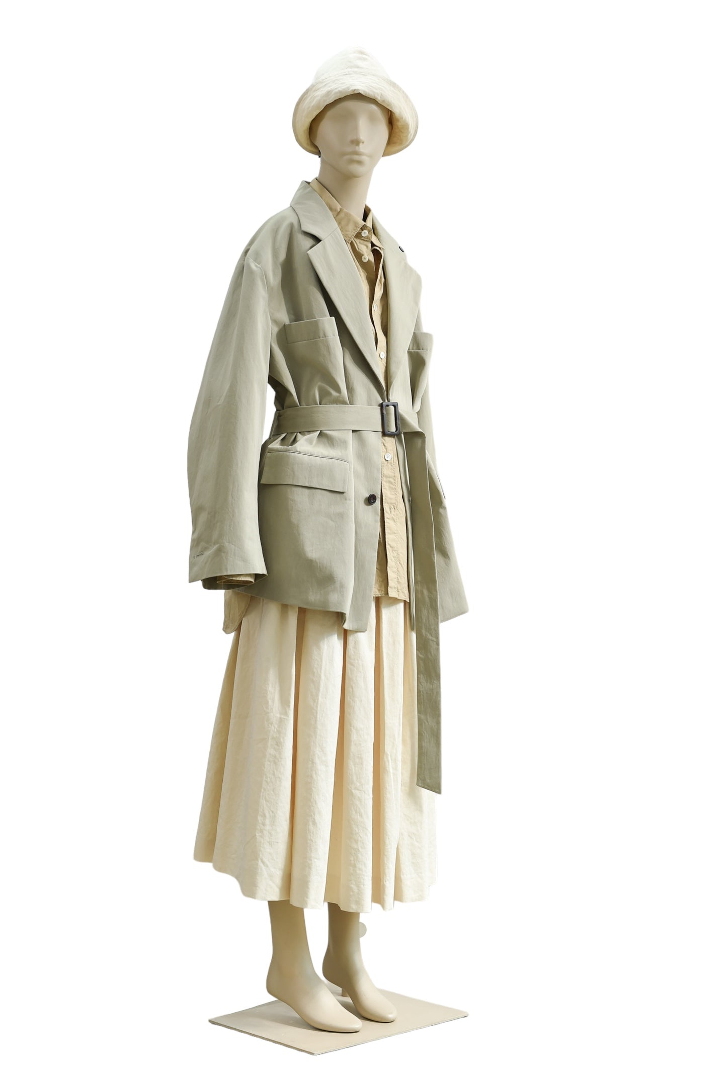 MENTOR BELTED JACKET KHAKI
