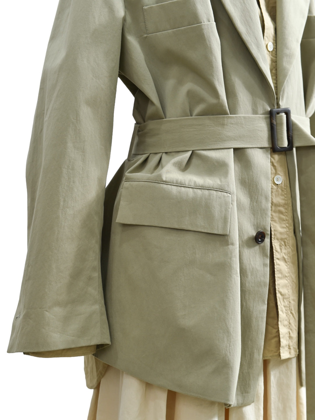 MENTOR BELTED JACKET KHAKI