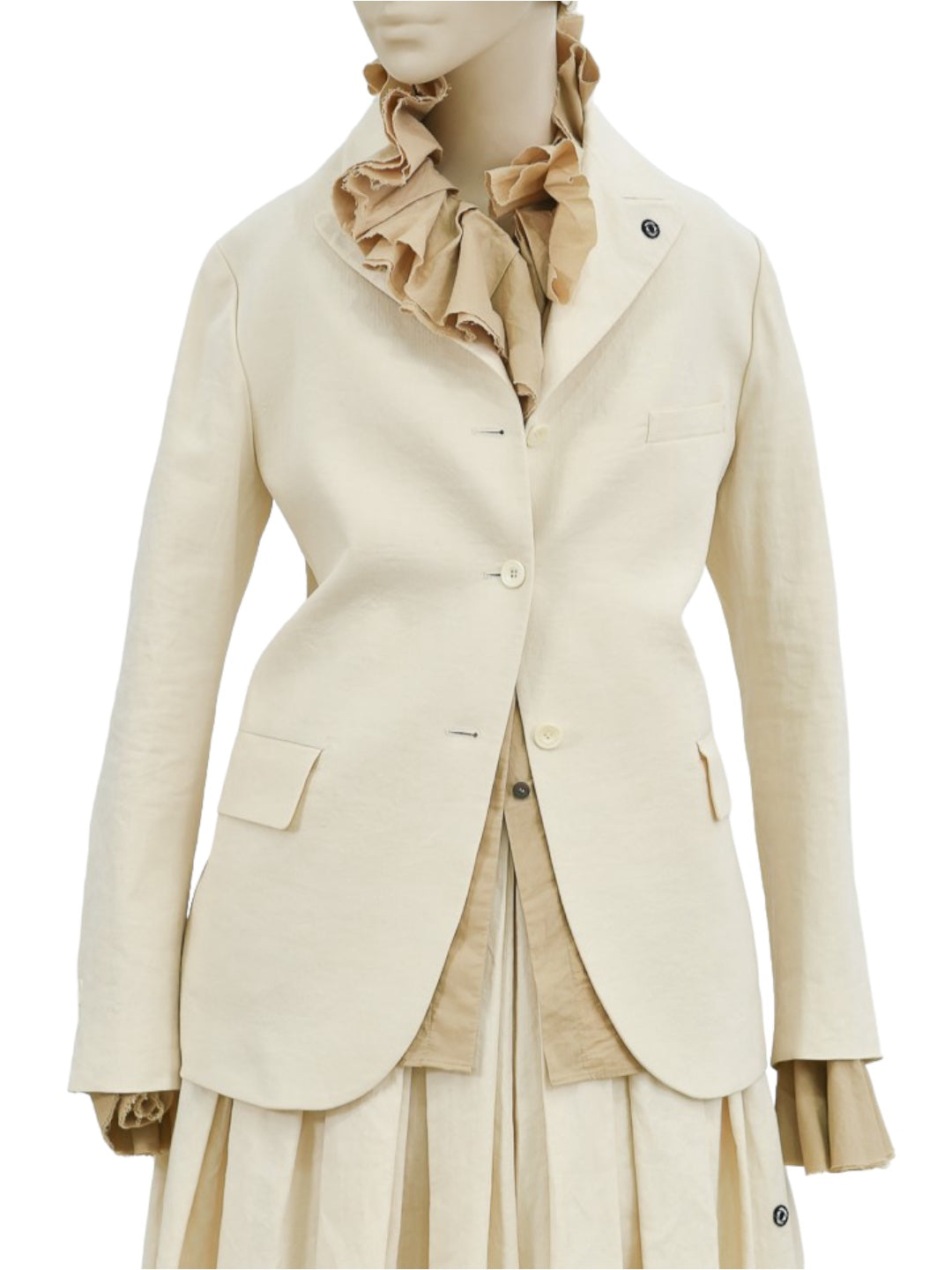 BORN SINGLE SHORT JACKET IVORY
