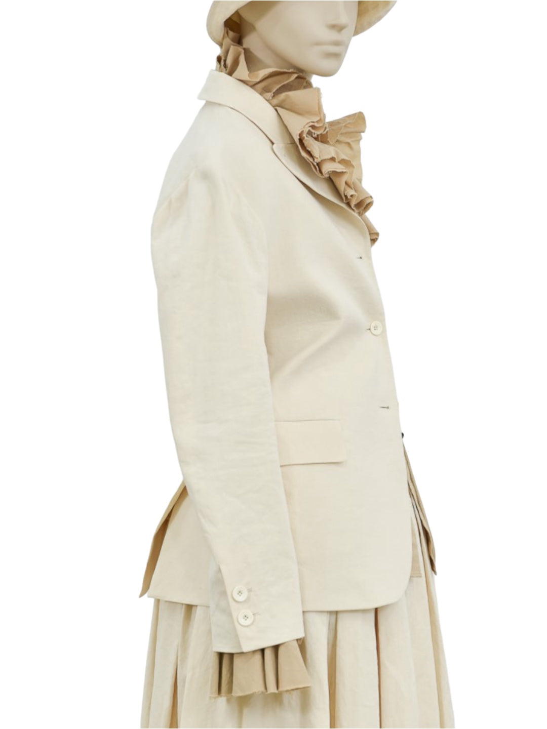 BORN SINGLE SHORT JACKET IVORY