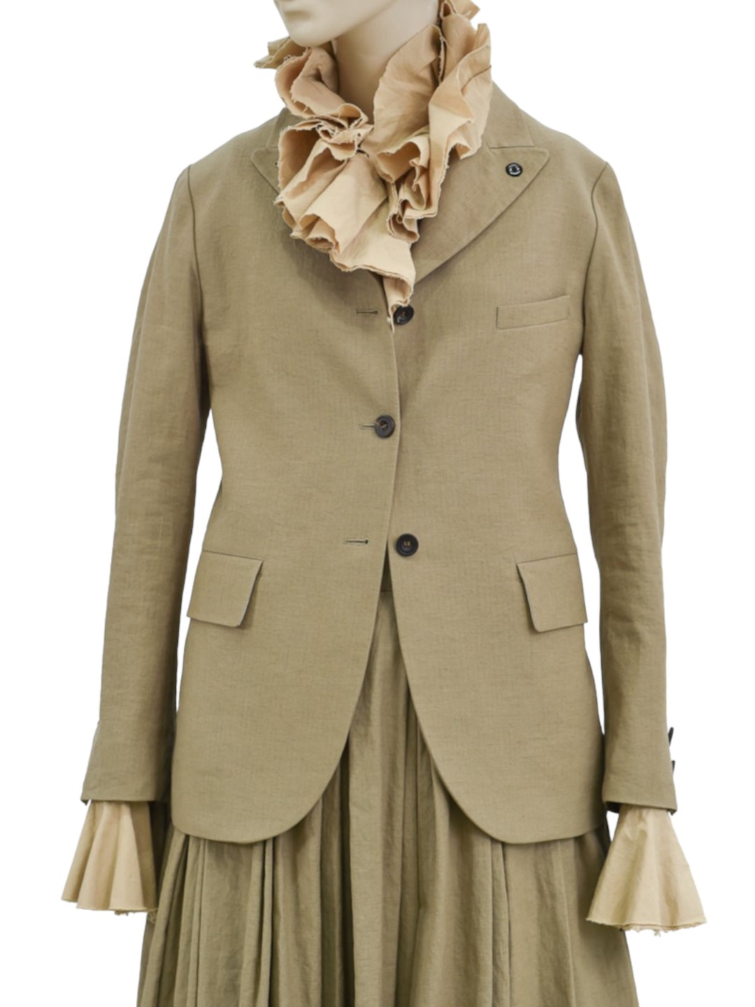 BORN SINGLE SHORT JACKET KHAKI