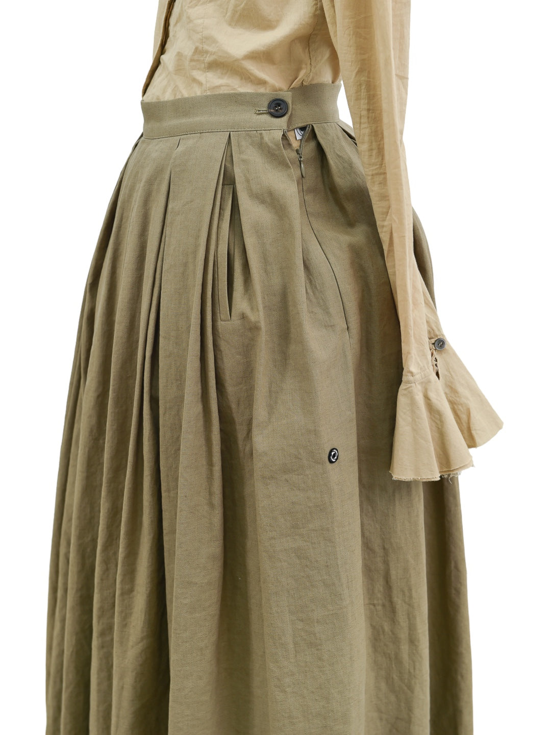 BORN TUCK SKIRT KHAKI