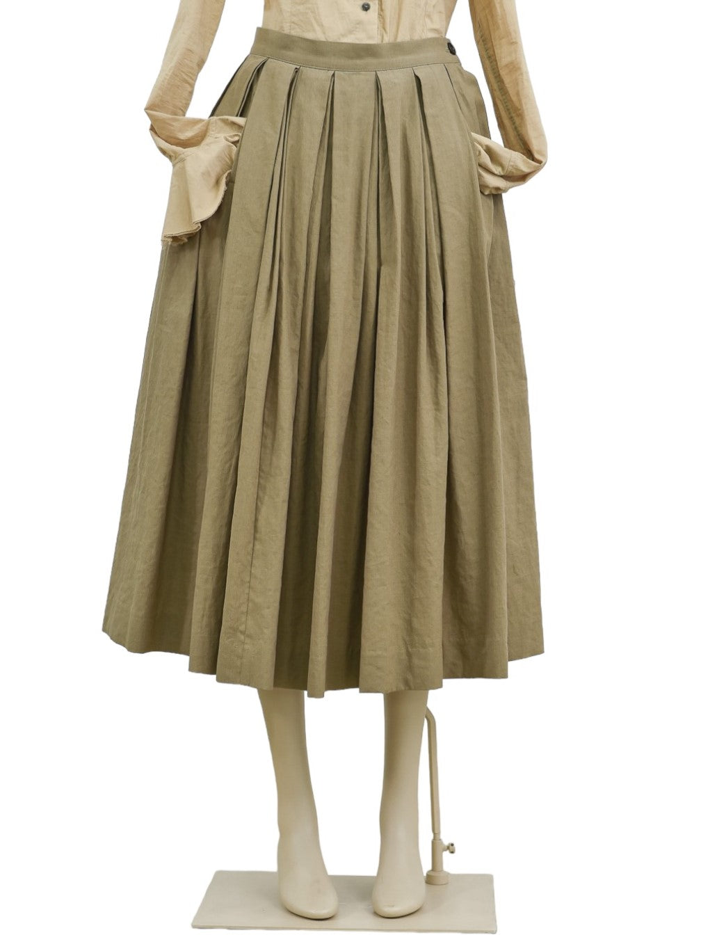BORN TUCK SKIRT KHAKI