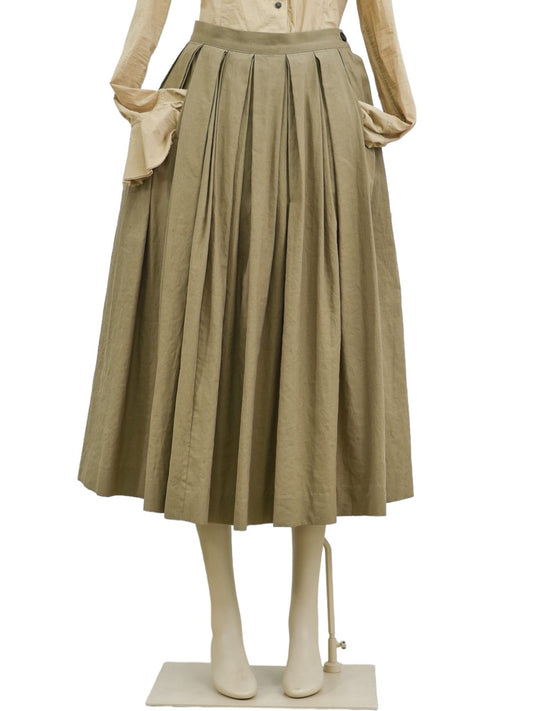 BORN TUCK SKIRT KHAKI