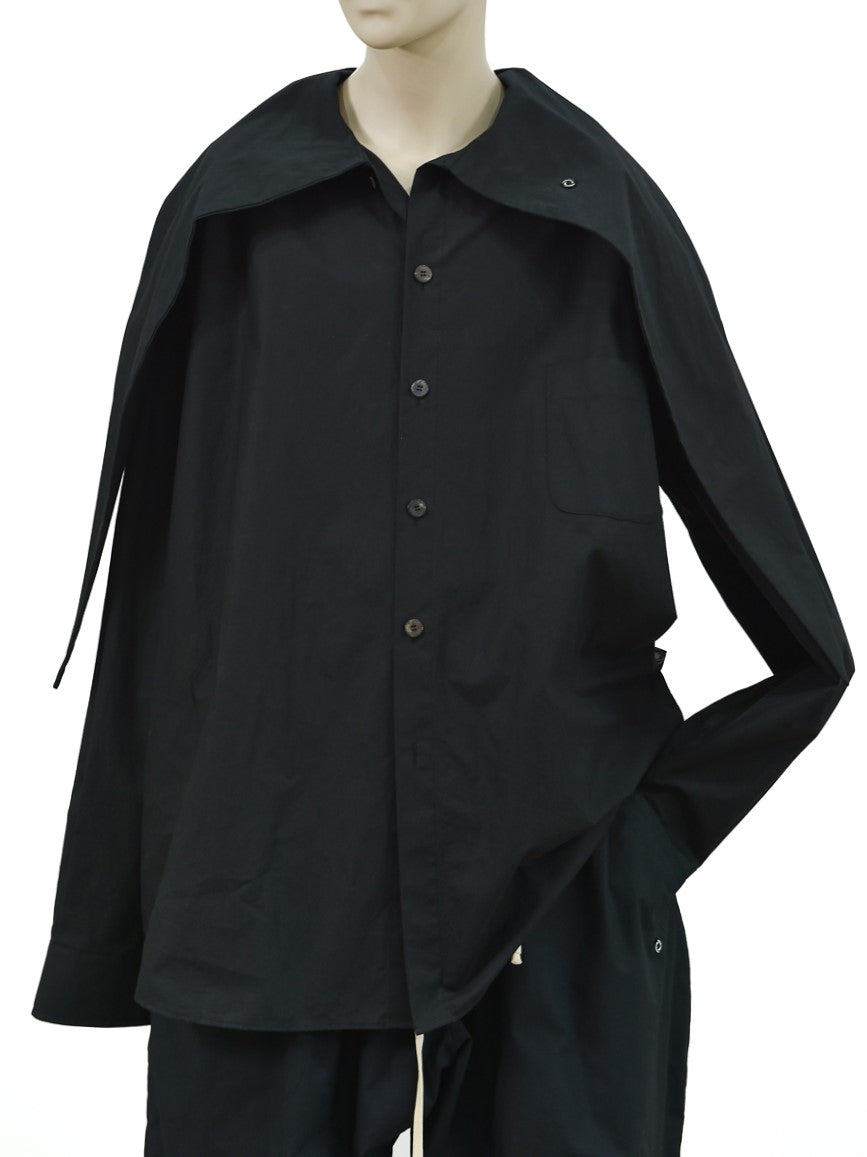 LUCY TIE SHIRT BLACK