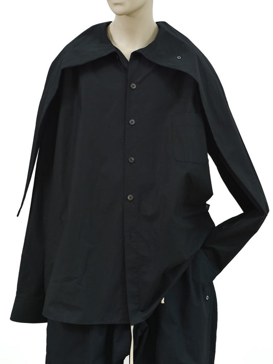 LUCY TIE SHIRT BLACK
