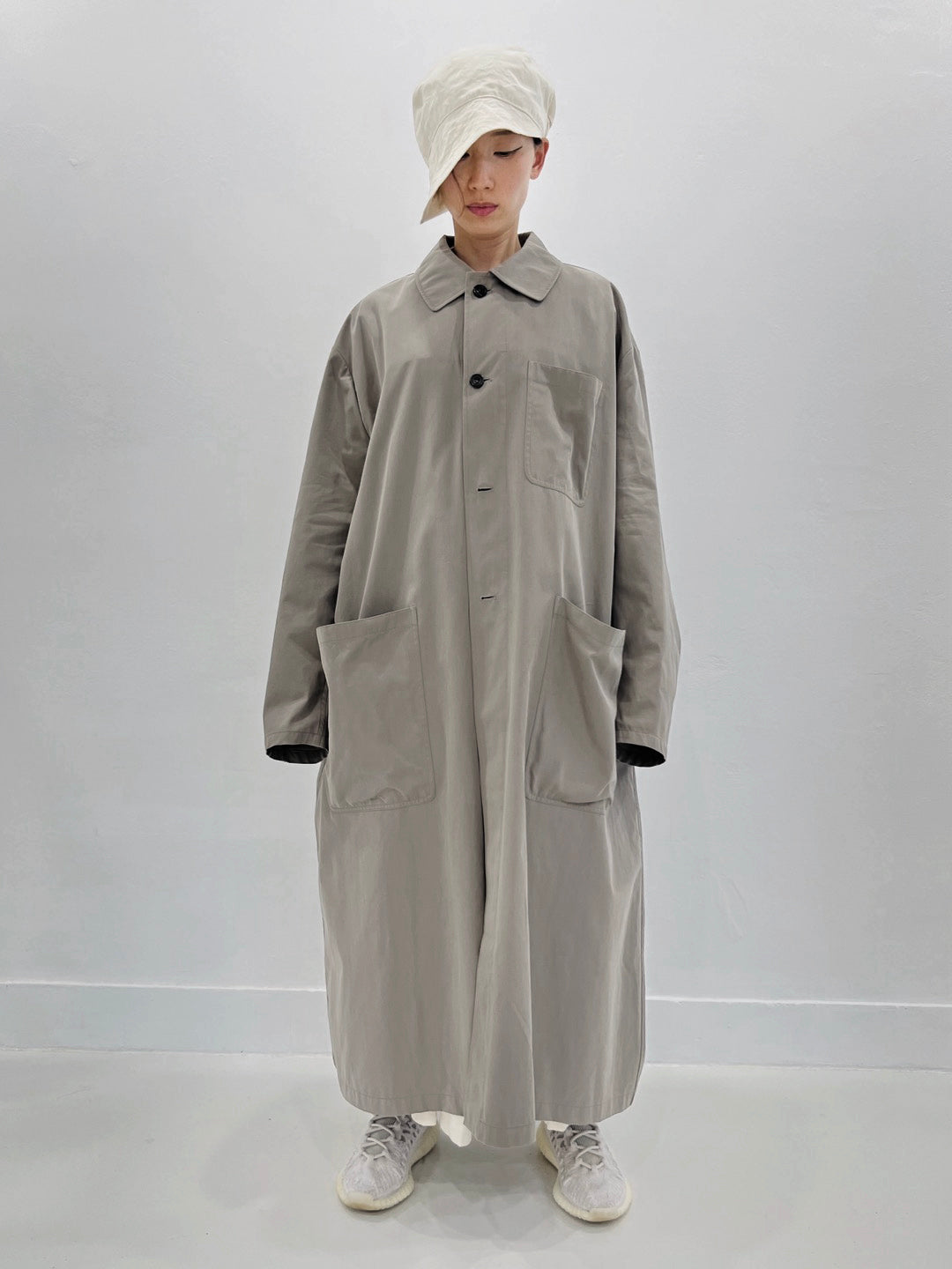 GARDENING LONG WORKING COAT VINTAGE GRAY
