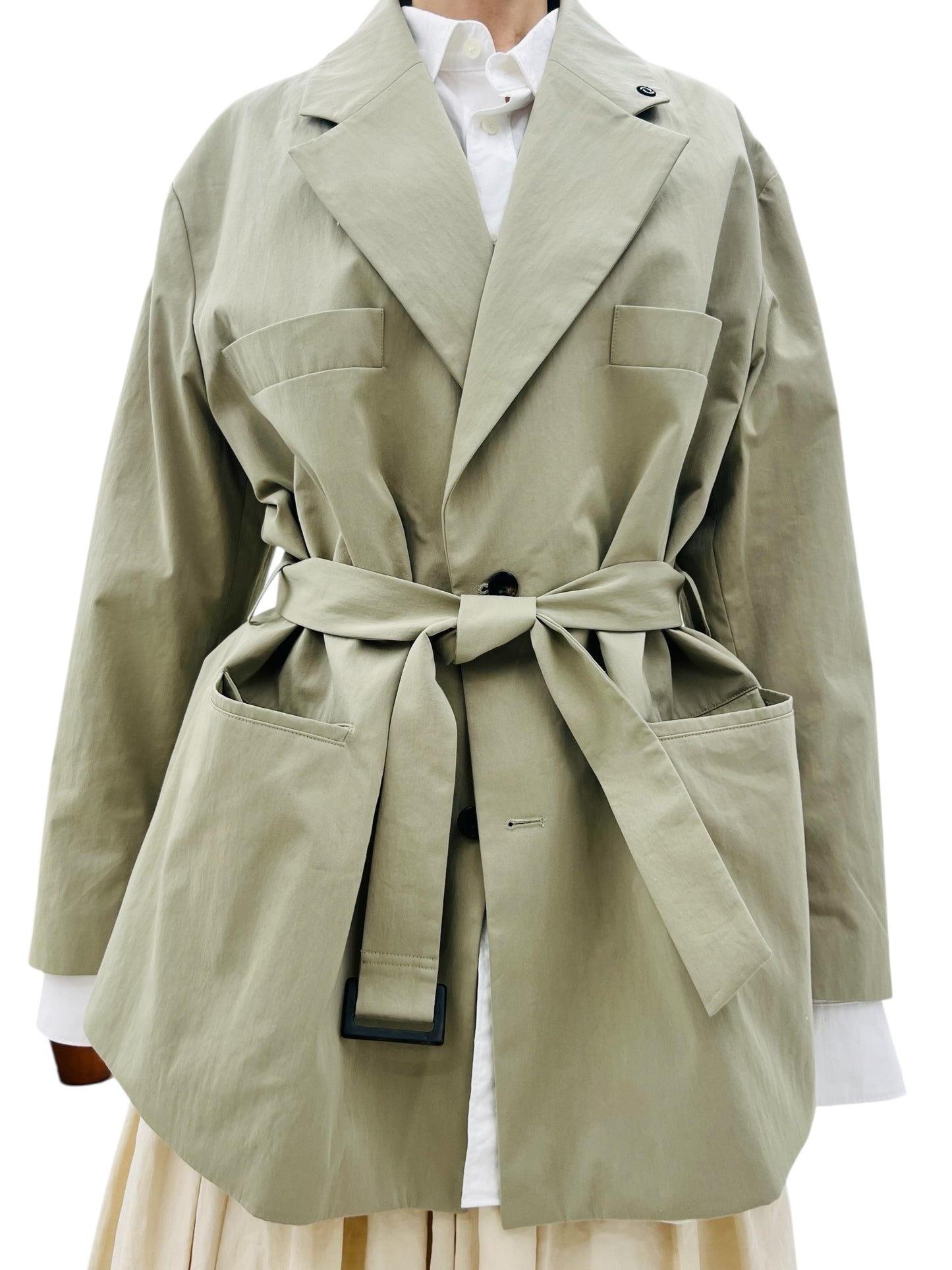 MENTOR BELTED JACKET KHAKI
