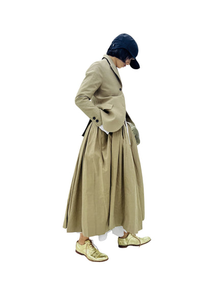 BORN TUCK SKIRT KHAKI
