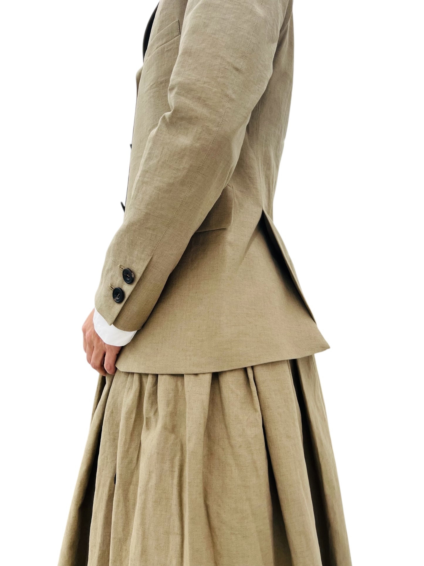 BORN SINGLE SHORT JACKET KHAKI