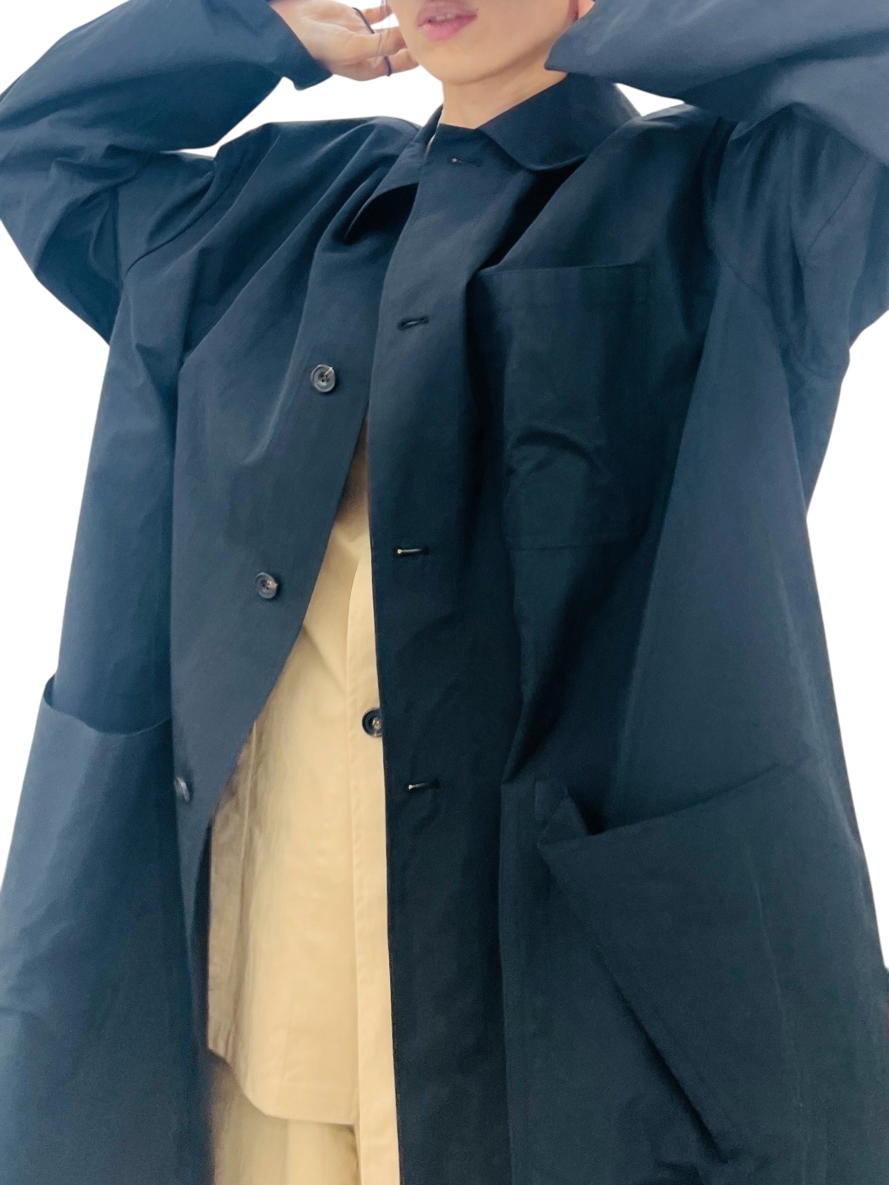 GARDENING LONG WORKING COAT CHACOL BLACK – LOOLA KOOLA