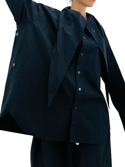 LUCY TIE SHIRT BLACK