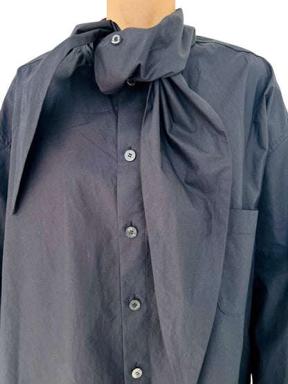 LUCY TIE SHIRT BLACK